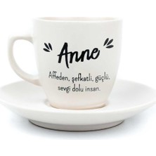 Str Store Anne Krem Türk Kahvesi Fincanı - Hediye Seramik Türk Kahvesi Fincanı