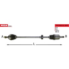 Mga Aks Aks Komple Sol-(Absli)-(Honda Civic 96/00 1.4-1.5 ) MGA-70727