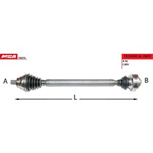 Mga Aks Sag Aks Komple (Vw Caddy 04-15 Golf 09-11 Passat 08-15 Audı A3 04-13 Seat Leon 06-13 Skoda Octavıa 04-13)