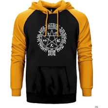 Z zepplin Hellsing Ultimate Symbol Sarı Renk Reglan Kol Kapşonlu Sweatshirt