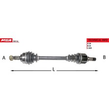 Mga Aks Aks Sol ( Fiat Scudo 1.6jtd 06/ Peugeot 407 ) MGA-70112