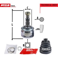 Mga Aks Kafası Aks Kafasi Dış Sag-Sol ( Chevrolet Cruze 1.6 09/) (33X31X62,5MM) MGA-70854
