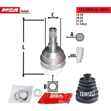 Mga Aks Kafası Aks Kafasi Iç ( Opel Vectra A Vectra B 88-95 ) MGA-70369