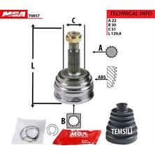 Mga Aks Kafası Aks Kafasi Dis-(Vw Polo Classic/caddy 1,6 1,9 Aft 1y) MGA-70857