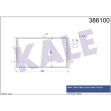 KALE RADYATÖR Kale Radyator Kale Klıma Radyatoru (Ford Focus Cmax 1.6 Tdci 03-11 )