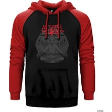 Z zepplin Accusers Kırmızı Renk Reglan Kol Kapşonlu Sweatshirt