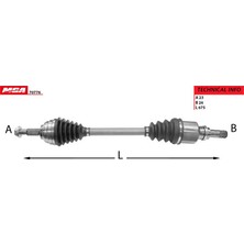 Mga Aks Aks Komple Sol Abssiz Kangoo Iıı Megane Iı 1.4 16V K4J 1.5 K9K 1.6 16V K4M MGA-70776