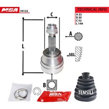 Mga Aks Kafası Aks Kafasi Dış - ( Fiat Palio 1.4 C514 Sanz ) 22×20X52 MGA-70123