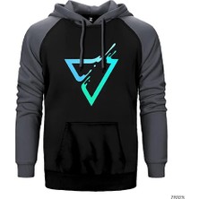 Z zepplin Triangle Logo Çift Renk Reglan Kol Sweatshirt / Hoodie