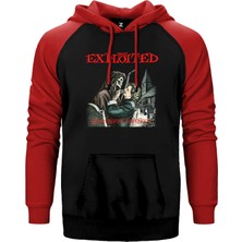 Z zepplin The Exploited Death Before Dishonour Kırmızı Renk Reglan Kol Kapşonlu Sweatshirt