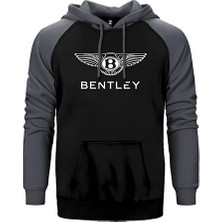 Z zepplin Bentley Logo 2 Gri Renk Reglan Kol Kapşonlu Sweatshirt