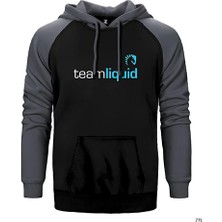 Z zepplin Team Liquid Gri Renk Reglan Kol Kapşonlu Sweatshirt