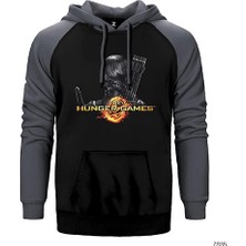 Z zepplin The Hunger Games Mockingjay Gri Renk Reglan Kol Kapşonlu Sweatshirt