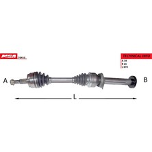 Mga Aks Sağ Aks 878MM Vw Transporter 2.5tdı (Ihtiyac Durumunda 0A5409343A) MGA-70415