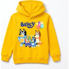 Urban Trend Store Bluey Çocuk Premium Kışlık Hoodie Yumuşak Şardonlu Iç Yüzey