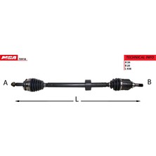 Mga Aks Aks Komple On Sag Toyota Corolla Aurıs 1.4 D4D 12-18 6 Ilerı / Verso 1.4 D4D 10-18 938MM