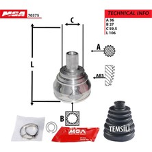 Mga Aks Kafası Dış Aks Kafasi (Vw Caddy 04-15 Golf 04-16 Passat 08-15 Seat Leon 06-13) MGA-70375