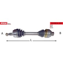 Mga Aks Sol Aks 613MM Vw Transporter T5 2.5tdı T6 2.0tdı 4×2/4x4 MGA-70416