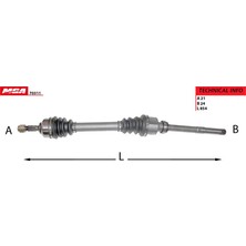 Mga Aks Aks Sağ ( Citroen C3 1.4hdı 1.6hdı 16V Be Sanz. ) MGA-70311