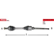 Mga Aks Aks Sağ Absli 29D ( Peugeot Partner 1.6 Hdı 2.0 Hdı Citroen Xsara 1.8 ) MGA-70291