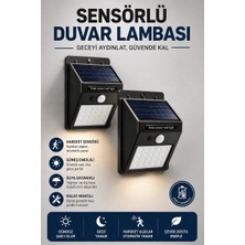 Str Store Solar Sensörlü Duvar Lambası Bahçe Lamba 20 LED Işık