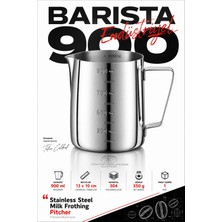 Creatividad Solutions 1000 ml Mililitre Ölçülü Süt Köpürtme Sürahisi Pitcher Barista Süt Potu Endüstriyel  Paslanmaz Çelik  723419