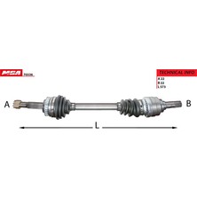 Mga Aks Aks Sol Komple Opel Corsa B Combo B 93-00 MGA-70336