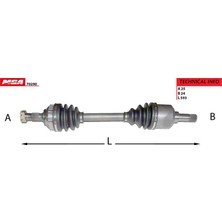 Mga Aks Aks Sol Absli 29D ( Peugeot Partner 1.6 Hdı 2.0 Hdı Citroen Xsara 1.8 ) MGA-70290