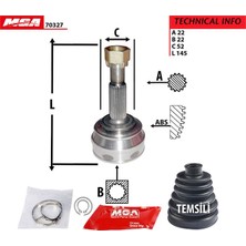Mga Aks Kafası Aks Kafasi Dis-(Opel Astra F/vectra A /ascona/kadet 1.3- 1.4-1.6 ) (22X22X52) MGA-70327