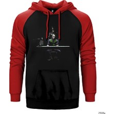 Z zepplin Batman And Joker Inquiry Çift Renk Reglan Kol Sweatshirt / Hoodie