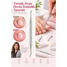 Creatividad Solutions 14 cm Batık Tırnak Küreti ve Tırnak Kenarı Kir Temizleme Aparatı   Paslanmaz Çelik 723627