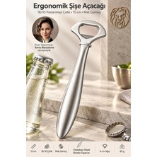 Creatividad Solutions Şişe Açacağı 15 cm Mat Gümüş Ergonomik Gazoz Soda Meşrubat Açacak 18/10 304 Paslanmaz Çelik 723669