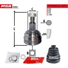 Mga Aks Kafası Dış Aks Kafasi (Vw Golf 98-06 Audi A3 97-03 Seat Leon 00-06) MGA-70385