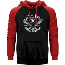 Z zepplin Kickboxing Academy Kırmızı Renk Reglan Kol Kapşonlu Sweatshirt