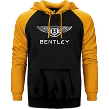 Z zepplin Bentley Logo 2 Sarı Renk Reglan Kol Kapşonlu Sweatshirt