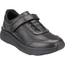 Forelli 31106-G Sedef Siyah Kadın Comfort Deri Ayakkabı