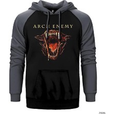 Z zepplin Arch Enemy World is Yours Gri Renk Reglan Kol Kapşonlu Sweatshirt