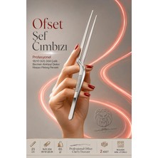 Creatividad Solutions Ofset Şef Cımbızı 18/10 Paslanmaz Çelik   Profesyonel 23 cm Barmen Kokteyl Dekor Maşası Plating Penseti  723448