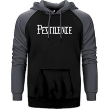 Z zepplin Pestilence Logo Çift Renk Reglan Kol Sweatshirt / Hoodie