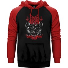 Z zepplin Dark Funeral Tour Çift Renk Reglan Kol Sweatshirt / Hoodie