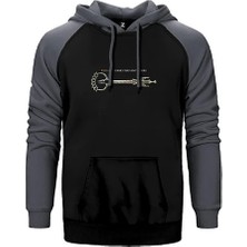 Z zepplin Locke Key This Key Anywhere Çift Renk Reglan Kol Sweatshirt / Hoodie