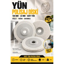 Creatividad Solutions 3 Lü Sert 100MM Yün Polisaj Flap Keçe Matkap Spiral Uyumlu Metal Cam Mermer Parlatma Çarkı 22MM Avuç Içi Taşlama Diski 723694