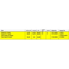 Supsan Subap Takım (16V)-(TOYOTA Corolla 00/07 1.4-1.6 Vvtı 16V )
