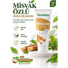Feradisin Doğal Misvak Özlü Florürsüz Beyazlatıcı Ve Koruyucu Diş Macunu 90 gr - GİMDES Helal Sertifikalı
