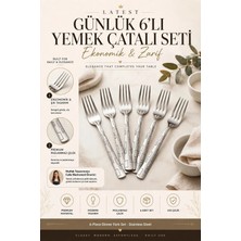 Creatividad Solutions  6'lı Günlük Yemek Çatalı Seti  Ekonomik Çatal Takımı Çelik 723569