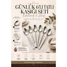 Creatividad Solutions  6'lı Günlük Tatlı Kaşığı Seti  Ekonomik Kaşık Takımı Çelik 723570
