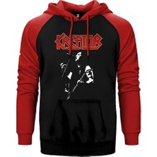 Z zepplin Kreator United in Hate Kırmızı Renk Reglan Kol Kapşonlu Sweatshirt