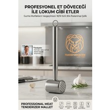 Creatividad Solutions Et Döveceği Çift Taraflı Ağır Et Tokmağı Mutfak Tipi Et Yumuşatıcı Lokanta Usulü Biftek Tavuk Fileto Ezici  18/10 Sus 304 Çelik 723661