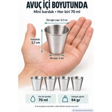 Str Store 4 Adet 70 Ml. Çelik Shot Kahve Kamp Bardağı DF37X
