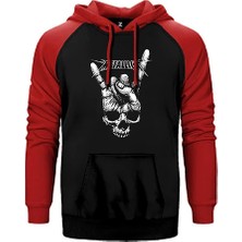 Z zepplin Metallica Rock'n Roll Kırmızı Renk Reglan Kol Kapşonlu Sweatshirt